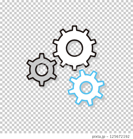 Simple illustration gear vector illustration 125672192