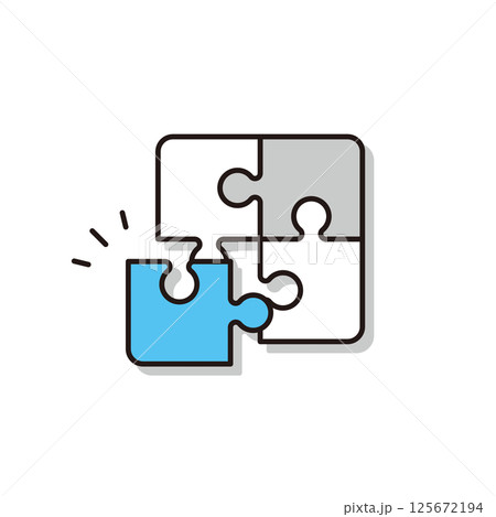 シンプル　イラスト　パズルのベクターイラスト 125672194