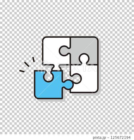 シンプル　イラスト　パズルのベクターイラスト 125672194