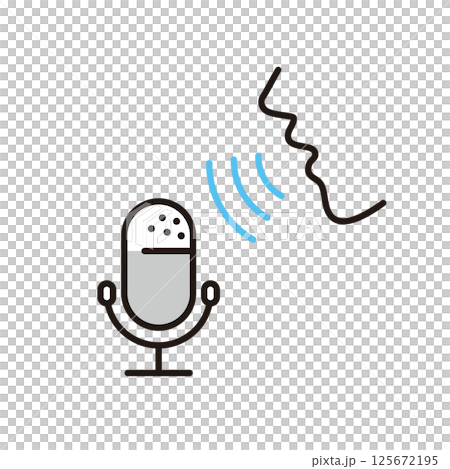 Simple illustration of voice authentication vector illustration 125672195