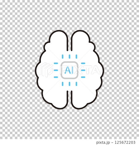 人工智慧圖像向量插圖的簡單說明 人工智慧圖像向量插圖的簡單說明 125672203