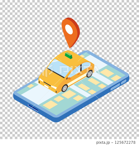 タクシー配車アプリ タクシー配車アプリ 125672278