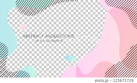 Simple and stylish background material composed of abstract shapes in pastel colors. 16:9 size vector illustration 125672728