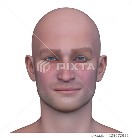 男性の顔アップ 男性の顔アップ 125672932