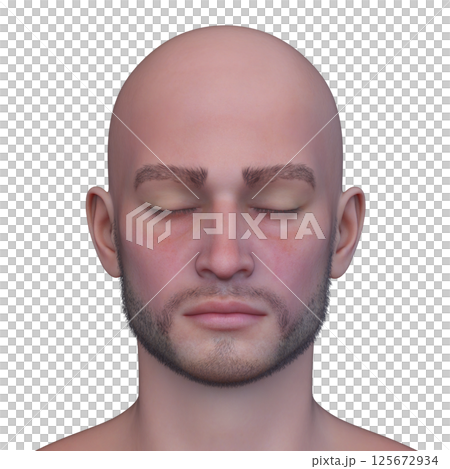 男性の顔アップ 男性の顔アップ 125672934