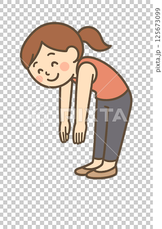 女孩做伸展運動 125673099