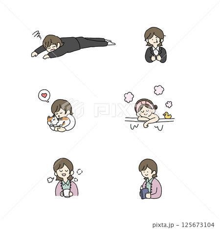 リフレッシュする女性 リフレッシュする女性 125673104