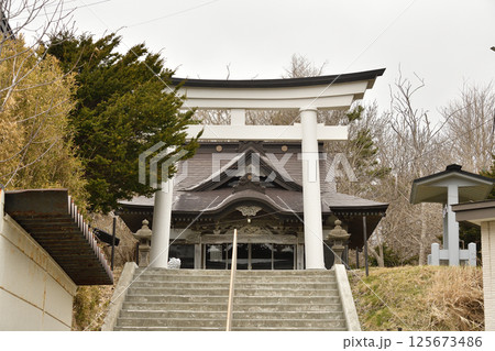 春の北海道函館市で銭亀八幡神社境内の風景を撮影 春の北海道函館市で銭亀八幡神社境内の風景を撮影 125673486