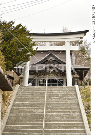 春の北海道函館市で銭亀八幡神社境内の風景を撮影 春の北海道函館市で銭亀八幡神社境内の風景を撮影 125673487
