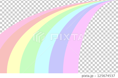 Simple rainbow illustration in pastel colors 125674537