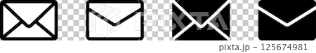 メールの封筒アイコン 125674981