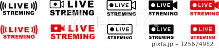 ライブ配信・ストリームアイコン livestreaming icon 125674982