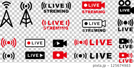 直播/串流圖標 125674983