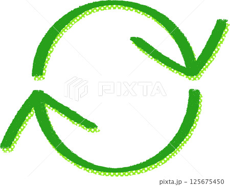 手描きで緑色の無限大アイコン 手描きで緑色の無限大アイコン 125675450