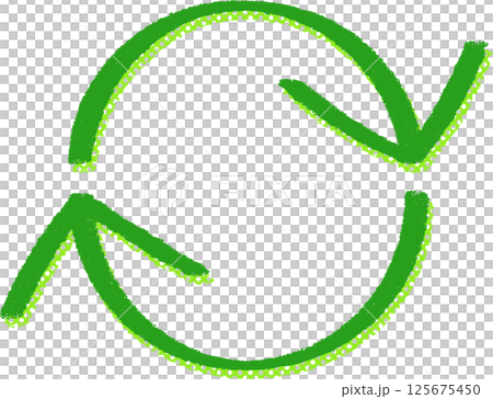 手描きで緑色の無限大アイコン 手描きで緑色の無限大アイコン 125675450