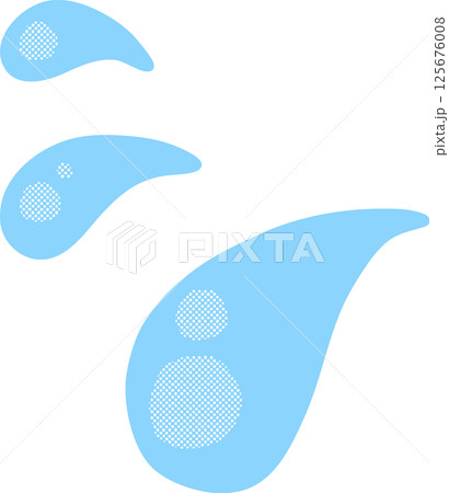 かわいい水しぶきイラストアイコン かわいい水しぶきイラストアイコン 125676008