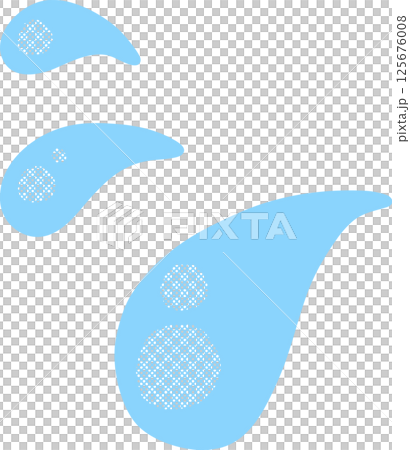 かわいい水しぶきイラストアイコン かわいい水しぶきイラストアイコン 125676008