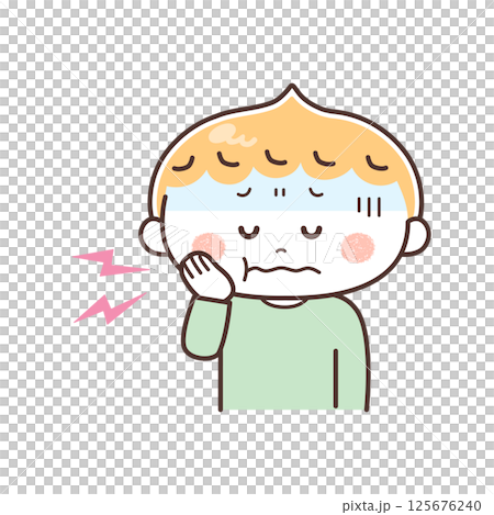 歯が痛い男の子のイラスト 歯が痛い男の子のイラスト 125676240