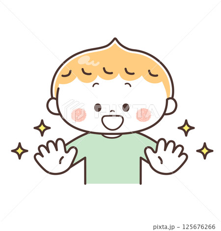 きれいな手の男の子のイラスト きれいな手の男の子のイラスト 125676266