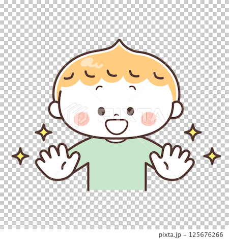 きれいな手の男の子のイラスト きれいな手の男の子のイラスト 125676266