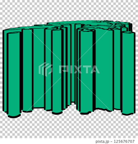 手書き_香港_ベクター素材_アイソメトリックイラスト 125676707