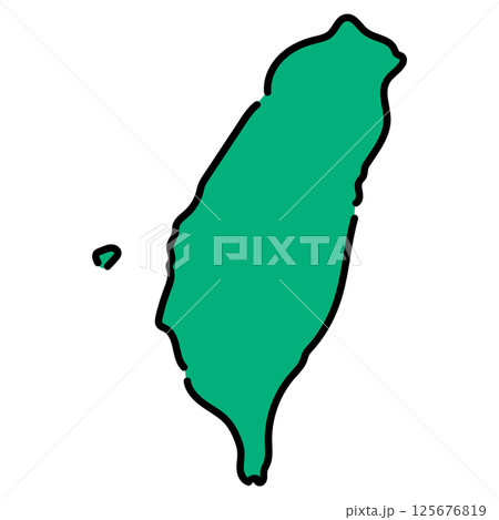 手書き_台湾_ベクター素材 手書き_台湾_ベクター素材 125676819