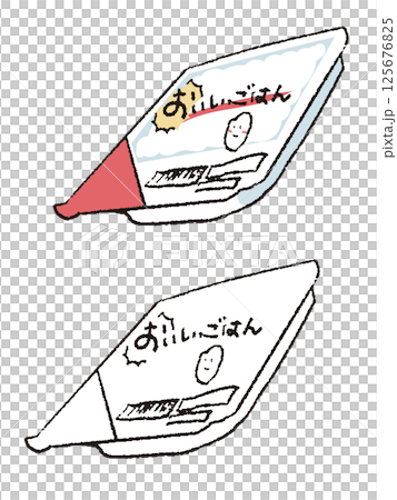 ペンで描いた風パックご飯 125676825