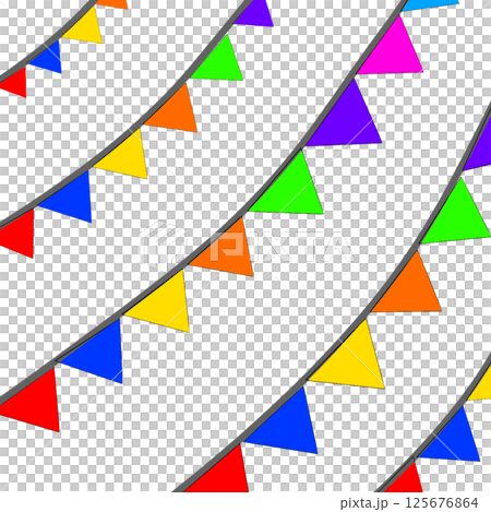 Simple colorful party flag decoration garland flag 125676864