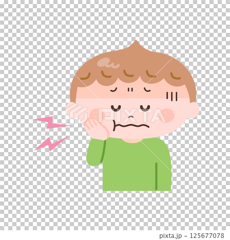 男孩牙痛的插圖 125677078