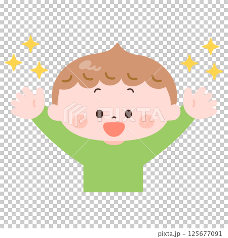 きれいな手の男の子のイラスト 125677091