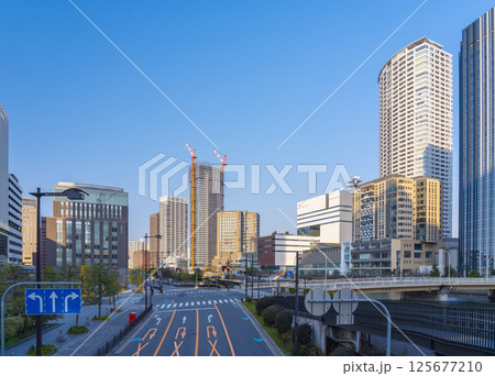 朝の中之島のビル群（田蓑橋付近） 125677210