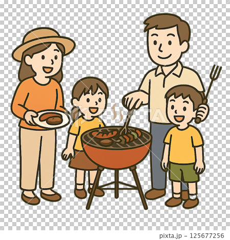 Illustration set of barbecue 125677256