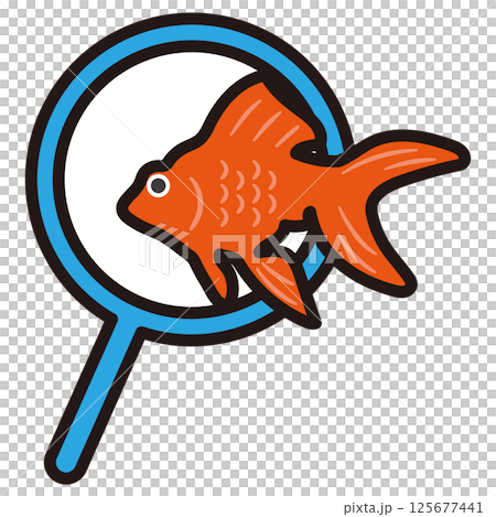 Goldfish scooping icon 125677441