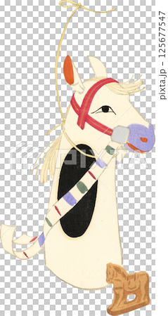 Japanese folk toy: Horse 125677547