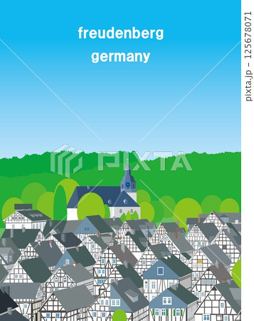 フロイデンベルク freudenberg ドイツ germany 春風景 フロイデンベルク freudenberg ドイツ germany 春風景 125678071