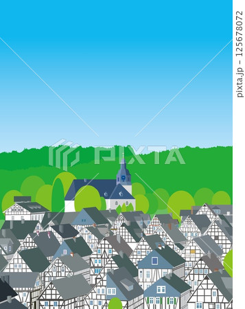 フロイデンベルク　freudenberg　ドイツ　germany　春風景 125678072