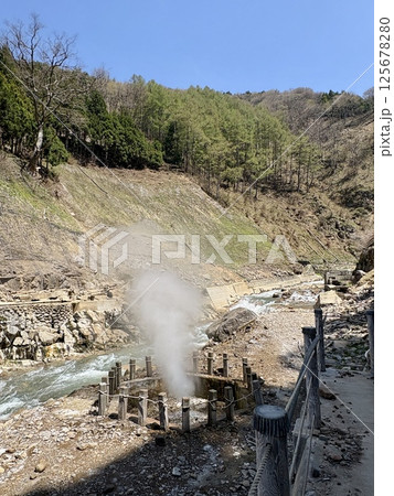 湯田中支部温泉郷_ 渋の地獄谷噴泉_日本猿が入る温泉 125678280