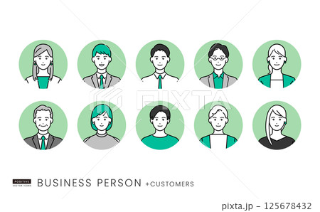 ビジネスシーンで役に立つシンプルなベクターアイコンイラストセット 125678432