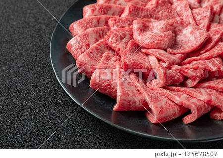 牛肉 黒毛和牛 ロース肉 スライス 牛肉 黒毛和牛 ロース肉 スライス 125678507