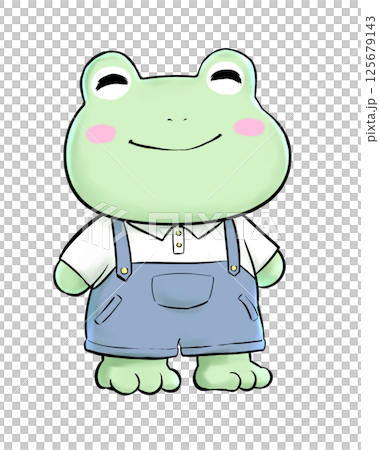 一隻穿衣服的青蛙的人物插圖 一隻穿衣服的青蛙的人物插圖 125679143