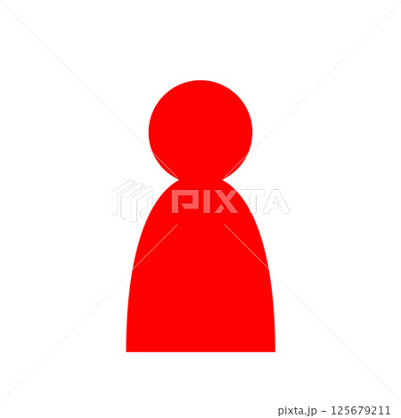 シンプルなピクトグラム風イラスト 女性 シンプルなピクトグラム風イラスト 女性 125679211