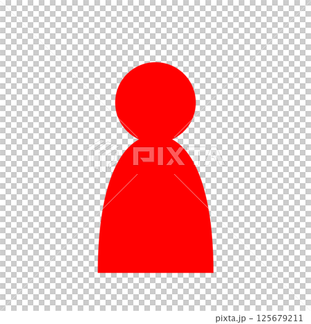 シンプルなピクトグラム風イラスト 女性 シンプルなピクトグラム風イラスト 女性 125679211