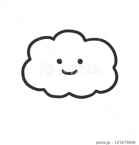 かわいい雲のイラスト 125679606