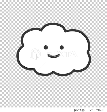 かわいい雲のイラスト 125679606