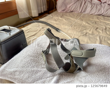 布団とCPAP。実家の和室にて 125679649