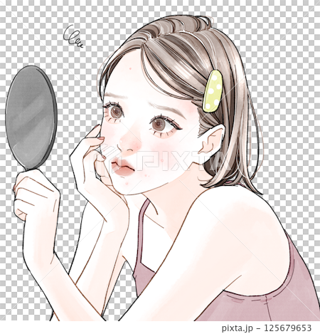 皮膚粗糙的女人 125679653