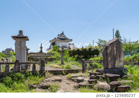 浄瑠璃姫の墓と東隅櫓(愛知県岡崎市) 浄瑠璃姫の墓と東隅櫓(愛知県岡崎市) 125680237