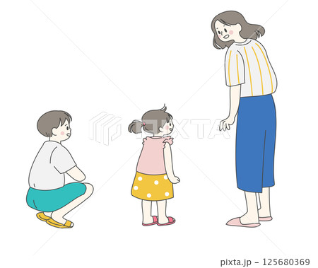 夏休み外遊び親子 夏休み外遊び親子 125680369