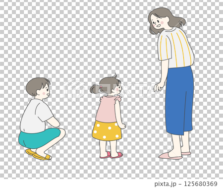 夏休み外遊び親子 夏休み外遊び親子 125680369