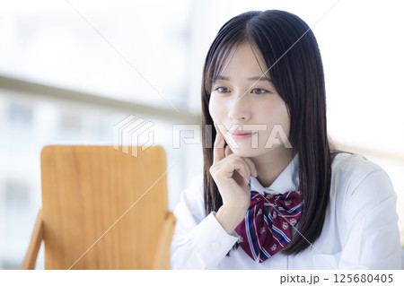 女子高校生のビューティーイメージ 女子高校生のビューティーイメージ 125680405